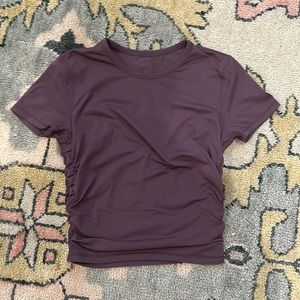 Lululemon purple top with scrunched up sides